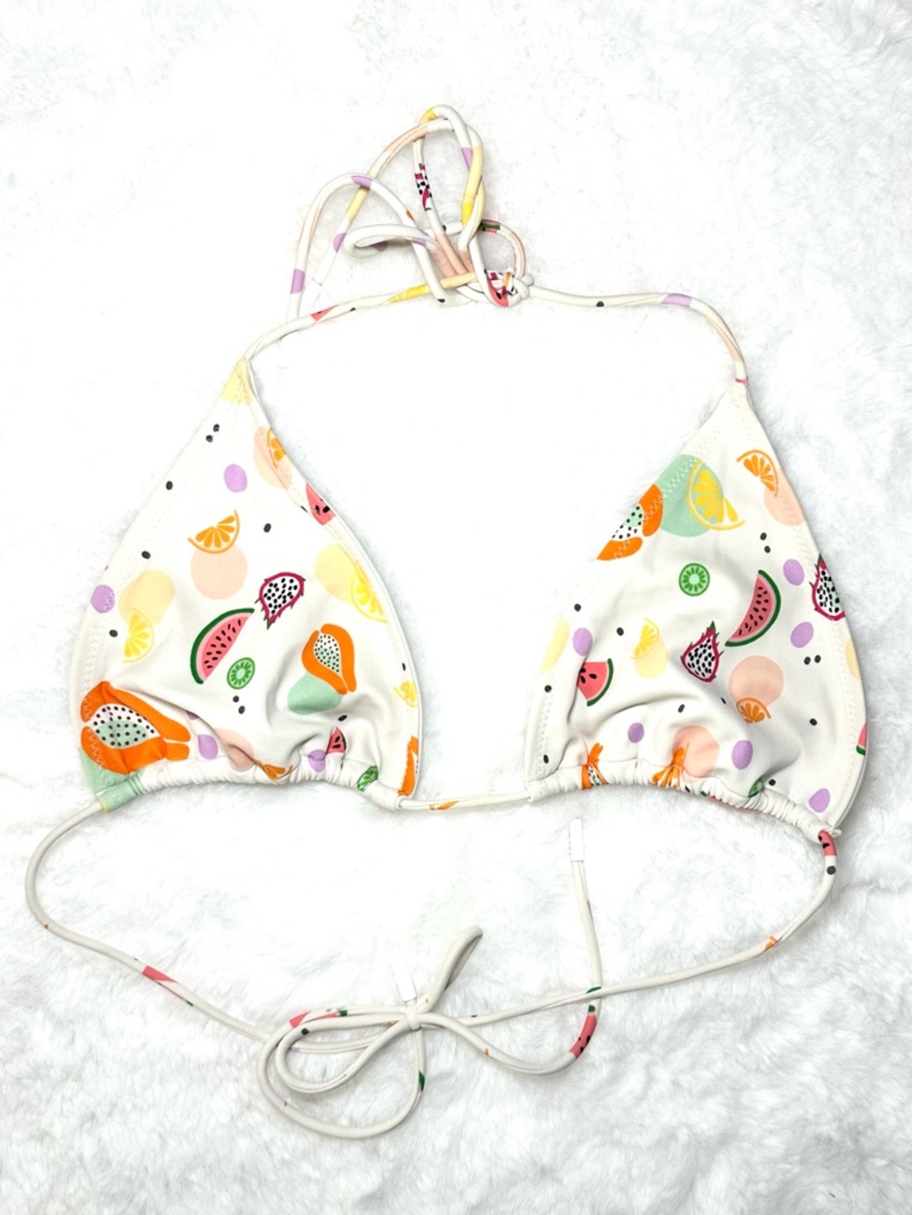 BLACKBOUGH Fruit Stand Triangle Bikini TOP Large • Dopamine Y2K Maximalism Swim